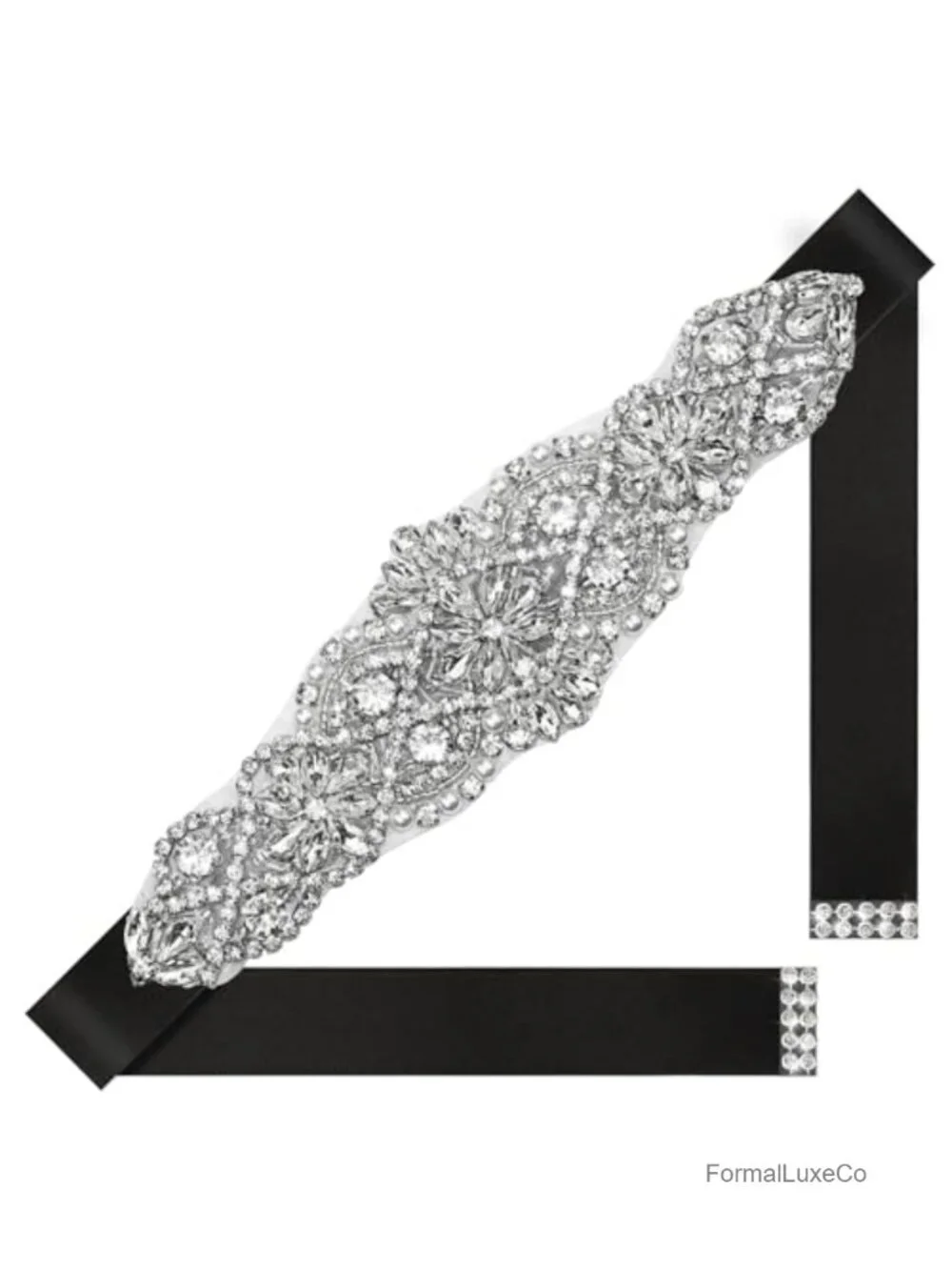 Rhinestone Belt for Dresses Women Handmade Crystal Sash